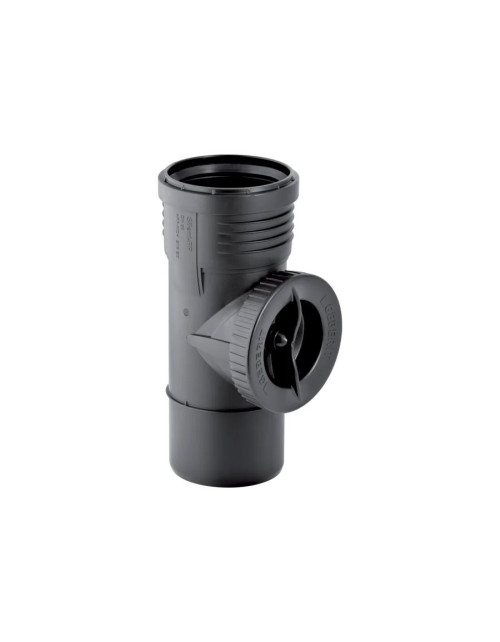 Braga d'ispezione 90° Geberit Silent-PP ø125mm con apertura rotonda 390.627.14.1