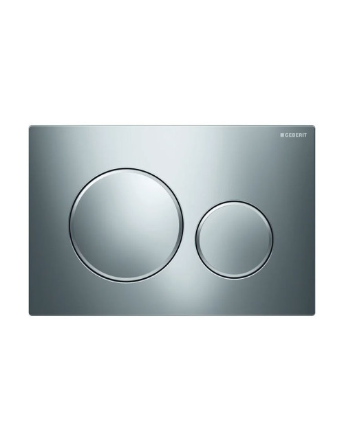 SIGMA20 dual flush flush plate, chrome finish plate and buttons, satin chrome finish design rings 11