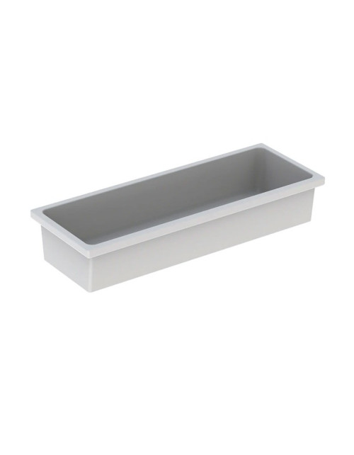 PUBLICA ELLEBORO channel washbasin L.120 cm, without tap hole and without overflow, white colour, glossy finish 500.898.00