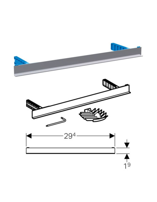 Accesorios Geberit para desagüe de pared, alicatados, sin marco 154.338.00.1