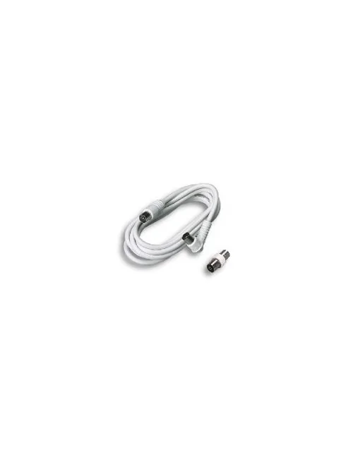 Fanton TV cable extension 2 meters with straight plug and white 31060 socket