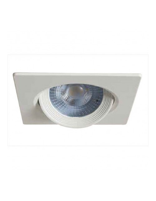 Spot LED carré orientable encastrable blanc Duralamp 7W 3000K 40°