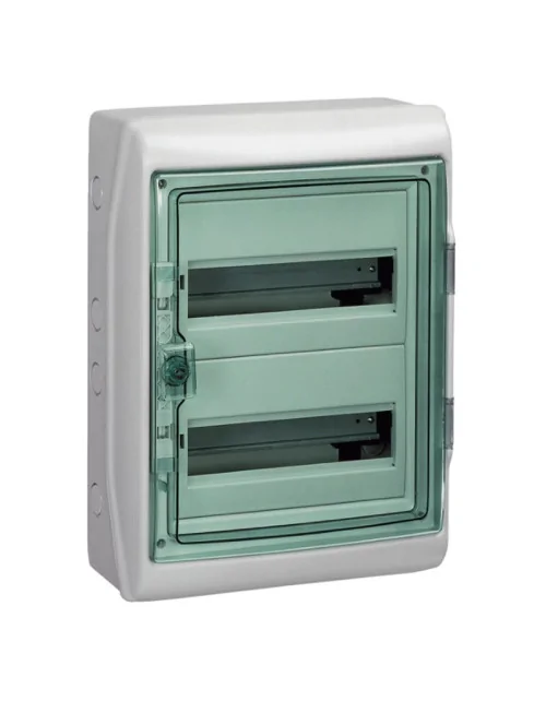 Wall-mounted Schneider switchboard with transparent door, 24 modules