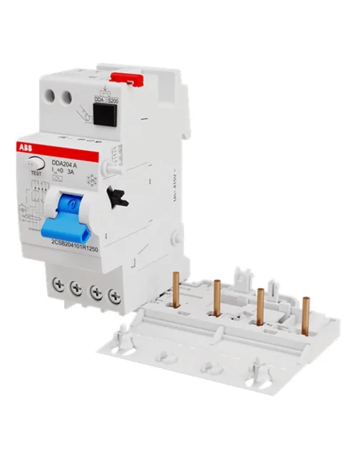 ABB DDA204 4P 25A 300mA AC-Typ Differentialblock 2 Module B427945