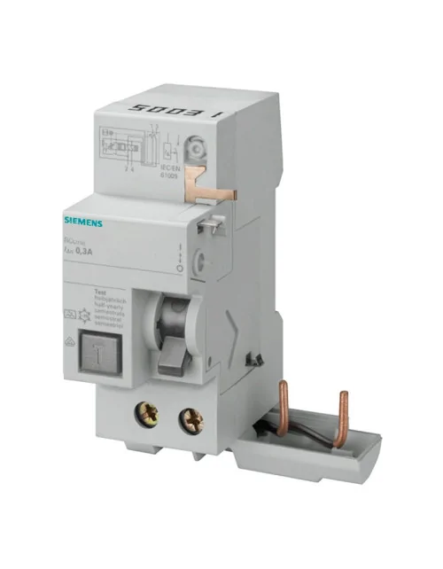 Bloc différentiel Siemens 2P 40A 30mA Type A 2 modules pour 5SL6-5SL4