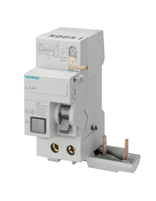 Bloc différentiel Siemens 2P 63A 500mA type AC 2 modules pour 5SY