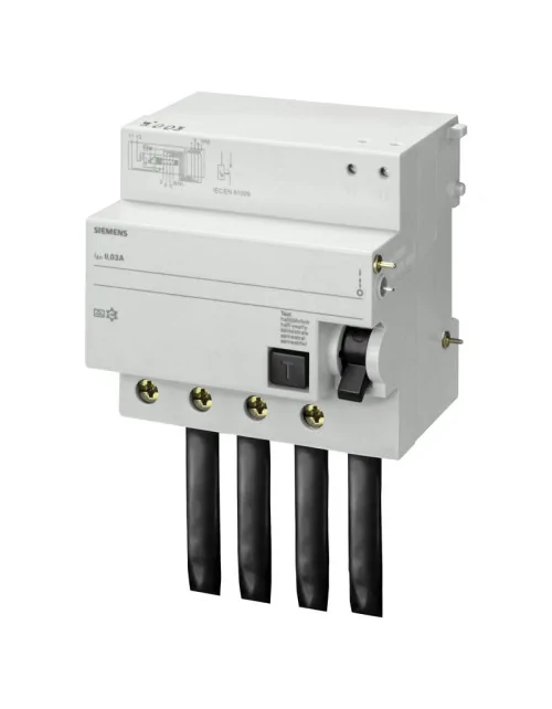 Siemens 4P 100A 30mA Tipo AC 5 Módulos Bloque diferencial para 5SP4