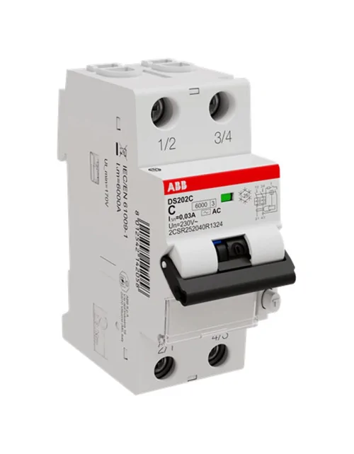 ABB Differenzialschutzschalter 2 Pole 6A 30mA Typ AC 2 Module