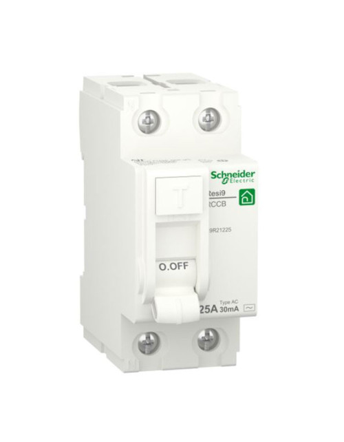 Interrupteur différentiel Pure Schneider 25A 2P 30 MA AC 2 modules