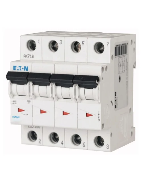 Eaton 50A 4P 6KA Courbe C Disjoncteur 4 Modules