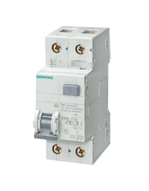 Interrupteur magnétothermique différentiel Siemens 1P+N 20A 30mA type A 2 modules