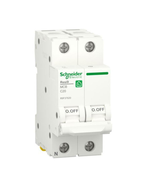 Schneider circuit breaker 20A 1P+N 4.5KA C 2 Modules