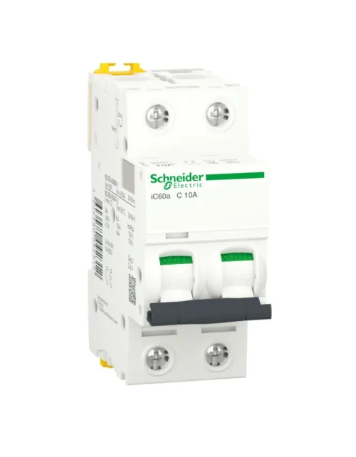 Interrupteur magnétothermique Schneider 2P 10A 4,5KA C 2 modules