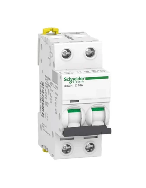 Interrupteur magnétothermique Schneider 2P 16A 10KA C 2 modules