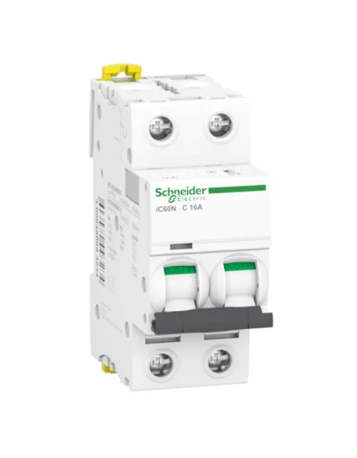 Interrupteur magnétothermique Schneider 2P 16A 6KA C 2 modules