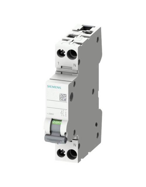 Interruptor automático Siemens 25A 1P+N 6KA curva C 1 Módulo