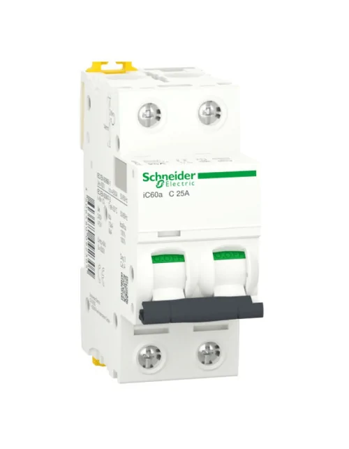 Interrupteur magnétothermique Schneider 2P 25A 4,5KAC 2 modules