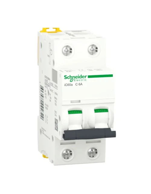 Interrupteur magnétothermique Schneider 2P 6A 4,5KA C 2 modules