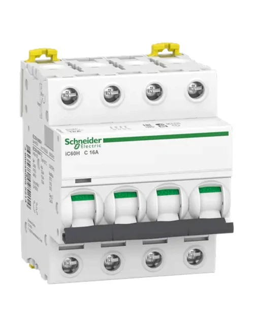 Interrupteur magnétothermique Schneider 4P 16A 10KA C 4 modules