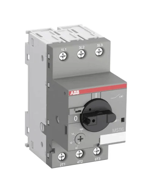 Interrupteur de protection moteur série ABB MS116 6.30-10A