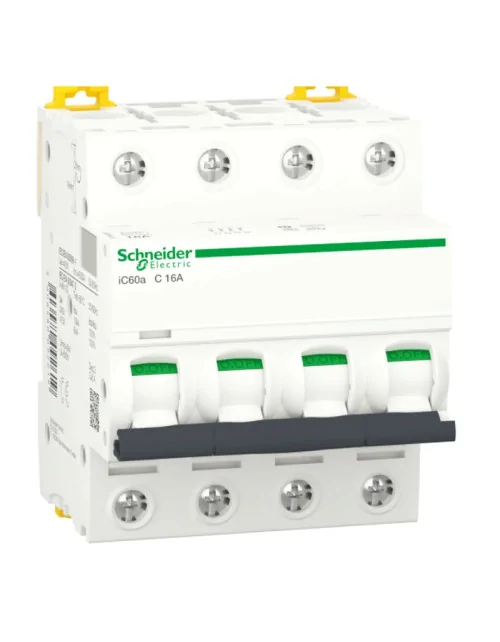 Interrupteur magnétothermique Schneider 4P 16A 4,5KA C 4 modules