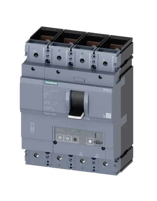 Disyuntor automático de caja moldeada Siemens MTR de 4 polos 630A 55KA