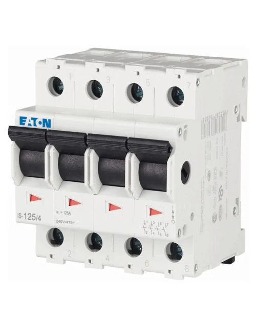 Interruptor-seccionador Eaton 125A 4 polos 4 módulos