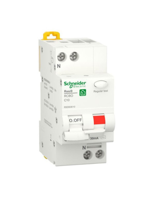 Disjoncteur différentiel Schneider 10A 1P+N 30MA AC 4.5KA 2 modules