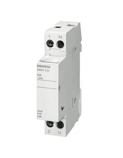 Siemens Zylindersicherungshalter 3NW7 1P+N 32A 10,3X38 1M