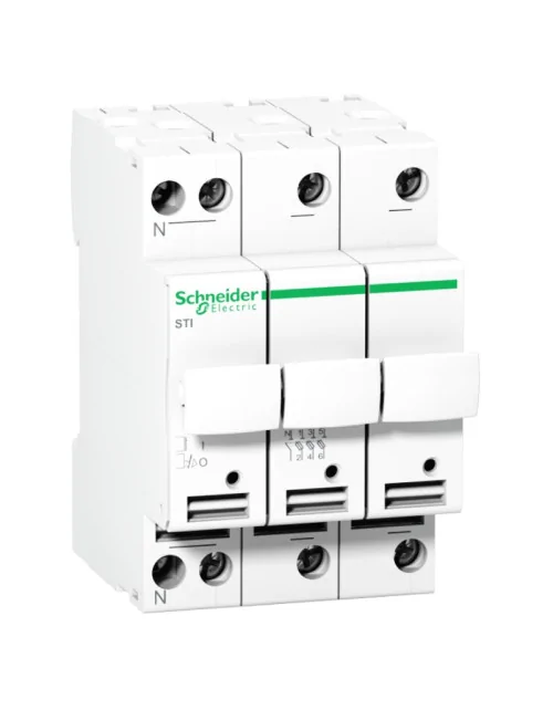 Schneider Sicherungshalter 3P+N 32A 10,3x38 3 Module