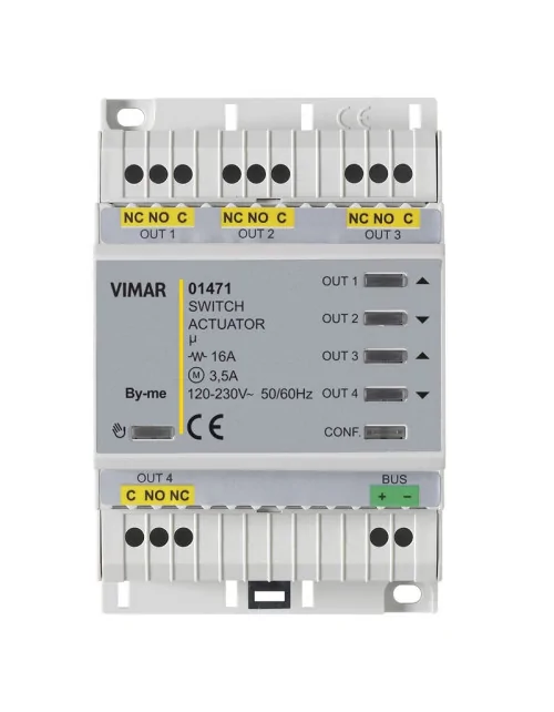 Actionneur multifonction domotique Vimar avec 4 sorties relais