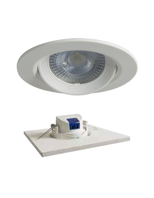 Duralamp Foco LED empotrable redondo 7W 3000K 40° Blanco