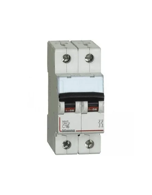 Bticino 2P 16A 4.5kA type C circuit breaker 2 modules