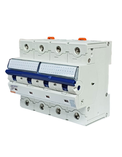 Disjoncteur Gewiss 80A 4P 10KA C 6 modules