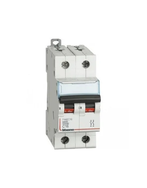 Bticino 2P 16A 6kA type C circuit breaker 2 modules