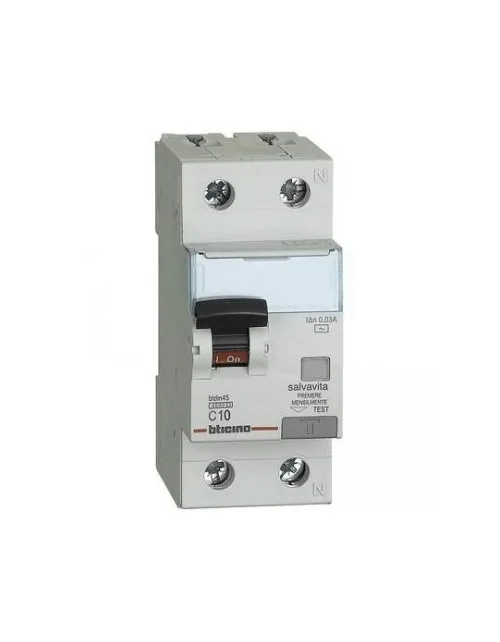 BTicino GA8813AC10 Btdin - AC magnétothermique différentiel 1P+N 10A 30mA