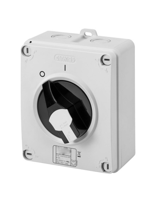 Gewiss HP 3X32A IP65 wall-mounted rotary switch