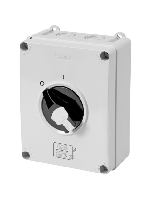 Gewiss HP 4X63A IP65 wall mounted rotary switch