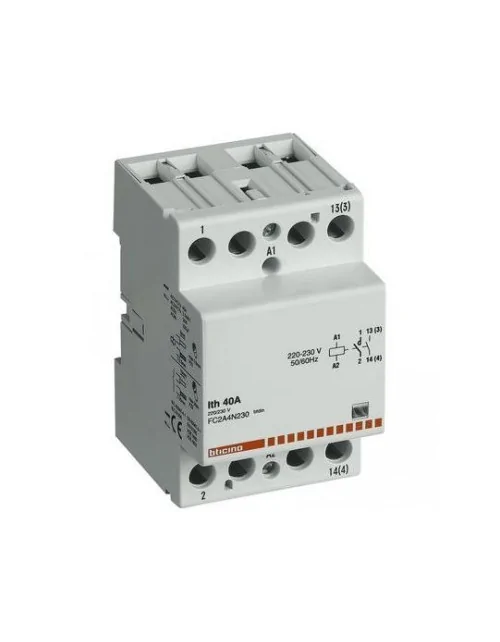 Bticino 4NO 40A 230V 3-Modul-Schütz