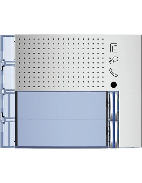 Frontal Bticino módulo altavoz avanzado 2 pulsadores sobre columna única acabado Allmetal 351121