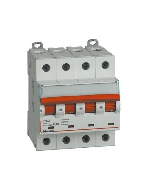 Bticino switch-disconnector with accessories 4P 63A 4 modules