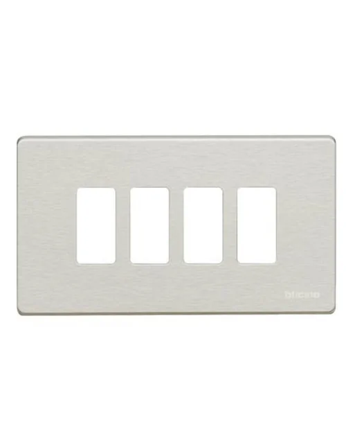 Placa para interruptores Bticino Magic 4 posiciones Resina TIC504/4/R