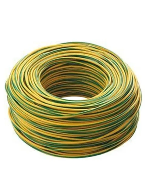 Cable Cordón Unipolar 10mmq Amarillo Verde 1mt