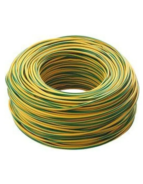 Unipolares Kabel, 16 mm², Gelbgrün, 1 m