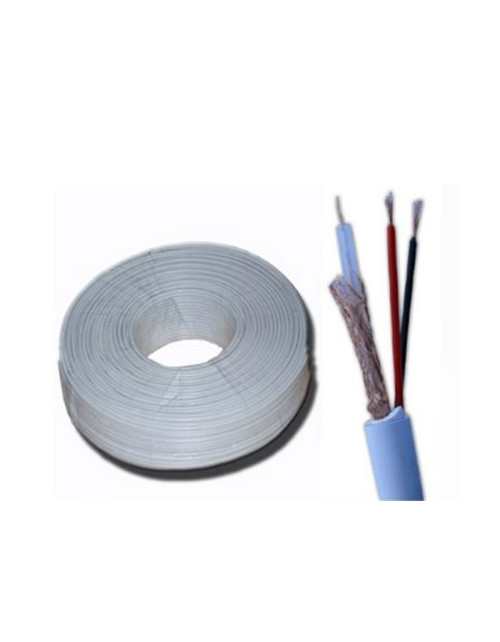 RG59 + 2 X 0.75 cable for signal transmission of video surveillance cameras by the metre