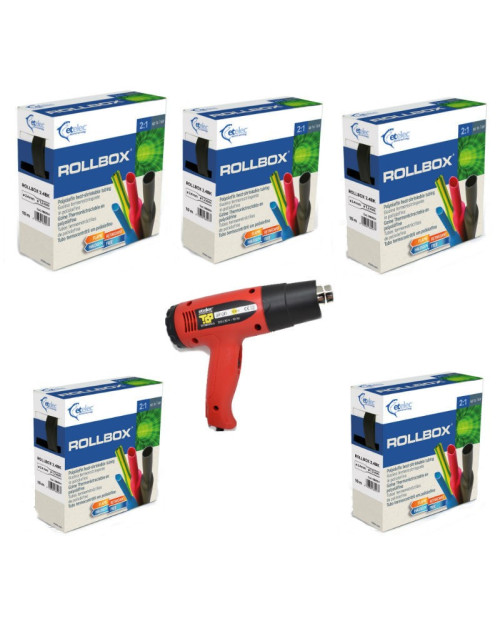 Kit Etelec Heat Shrink Tubing and Heat Gun