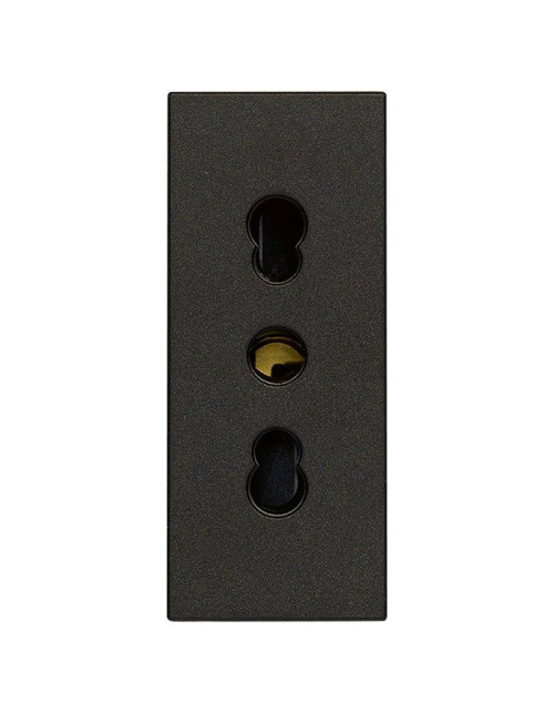 Vimar Line Bypass Socket 16A 2P+E P17/11 Black 30203.G