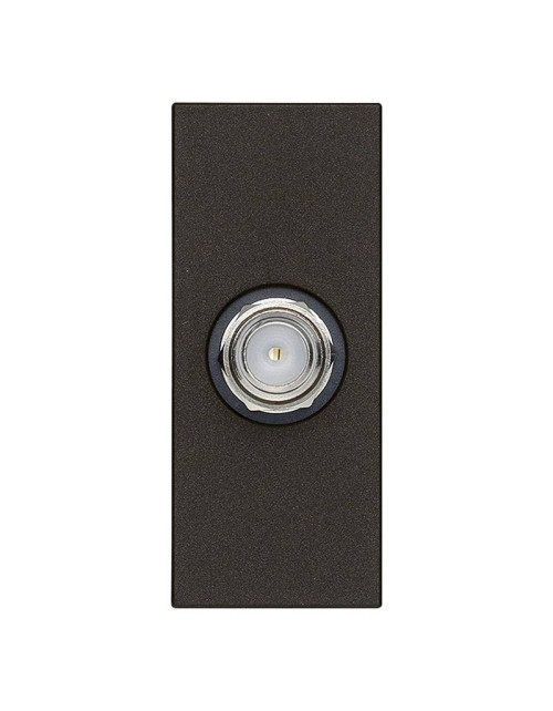 Coaxial TV socket Type F Vimar Linea 1 Module Black 30318.G