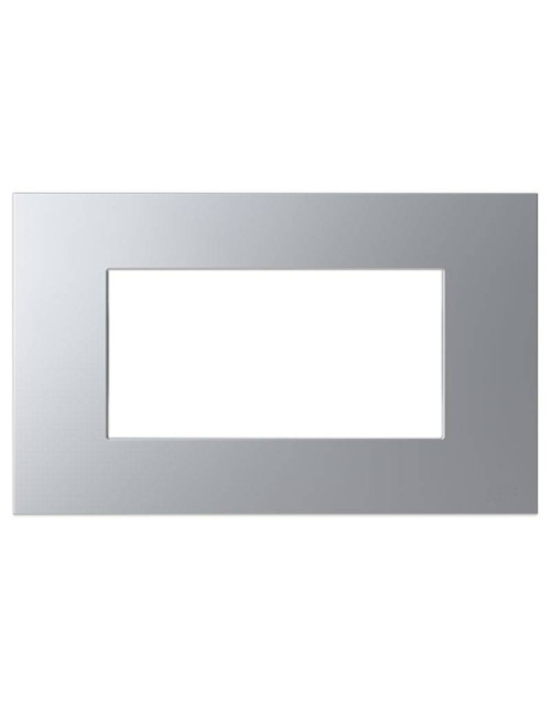 Placa 4 Módulos Abb Zenit Z2474.1 PL Policarbonato Plata Z0400PL