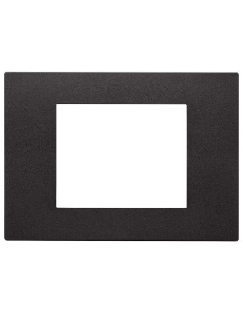 Vimar Placa Total Look Línea 3 Módulos Tecnopolímero Negro 30653.02